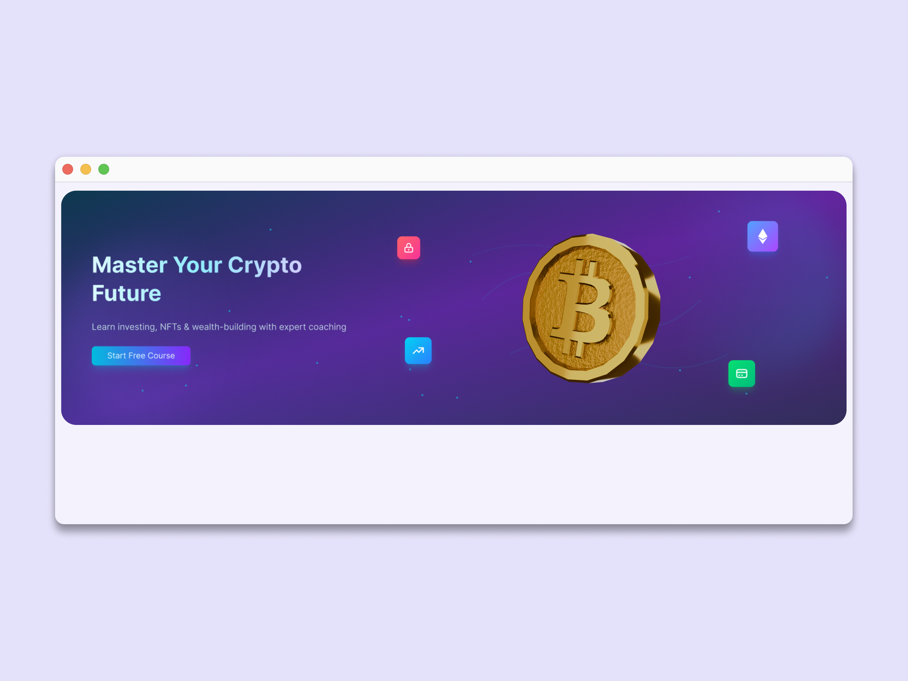 Crypto Future Banner animation banner branding design graphic design illustration logo typography ui ux vector webbanner