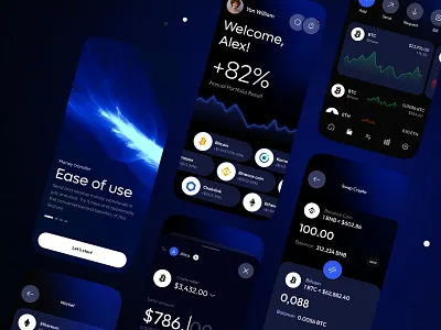 Crypto Wallet & Trading App app app design crypto crypto app crypto exchange crypto service crypto trading defi design mobile mobile app trading ui ux