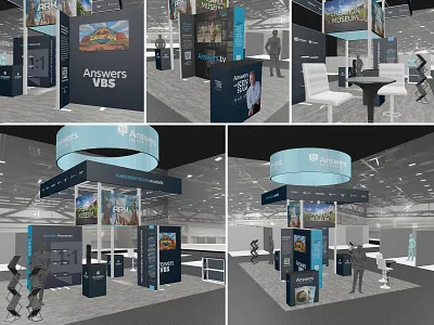 Answers in Genesis 30'x20'x30' trade show booth design & render