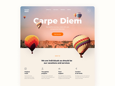 Сarpe Diem - Traveling Agency Website design landing page traveling ui ux website