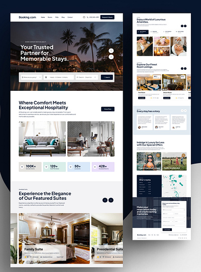 Travel Landing Page Design bookings design figma framer getaway planning hospitality hotel landing page modern design tourism travels ui uiux vacation web design website design wordpress