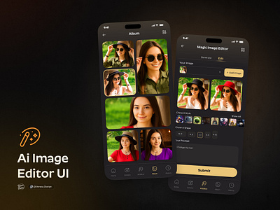 Next-Gen AI Image Editor aiapp aidesign aiimageeditor app appdesign appinspiration appui creativedesign darkmodeui design imageeditingapp minimaldesign mobileappdesign modernui photoeditingapp ui uichallenge uidesign uiux uxdesign