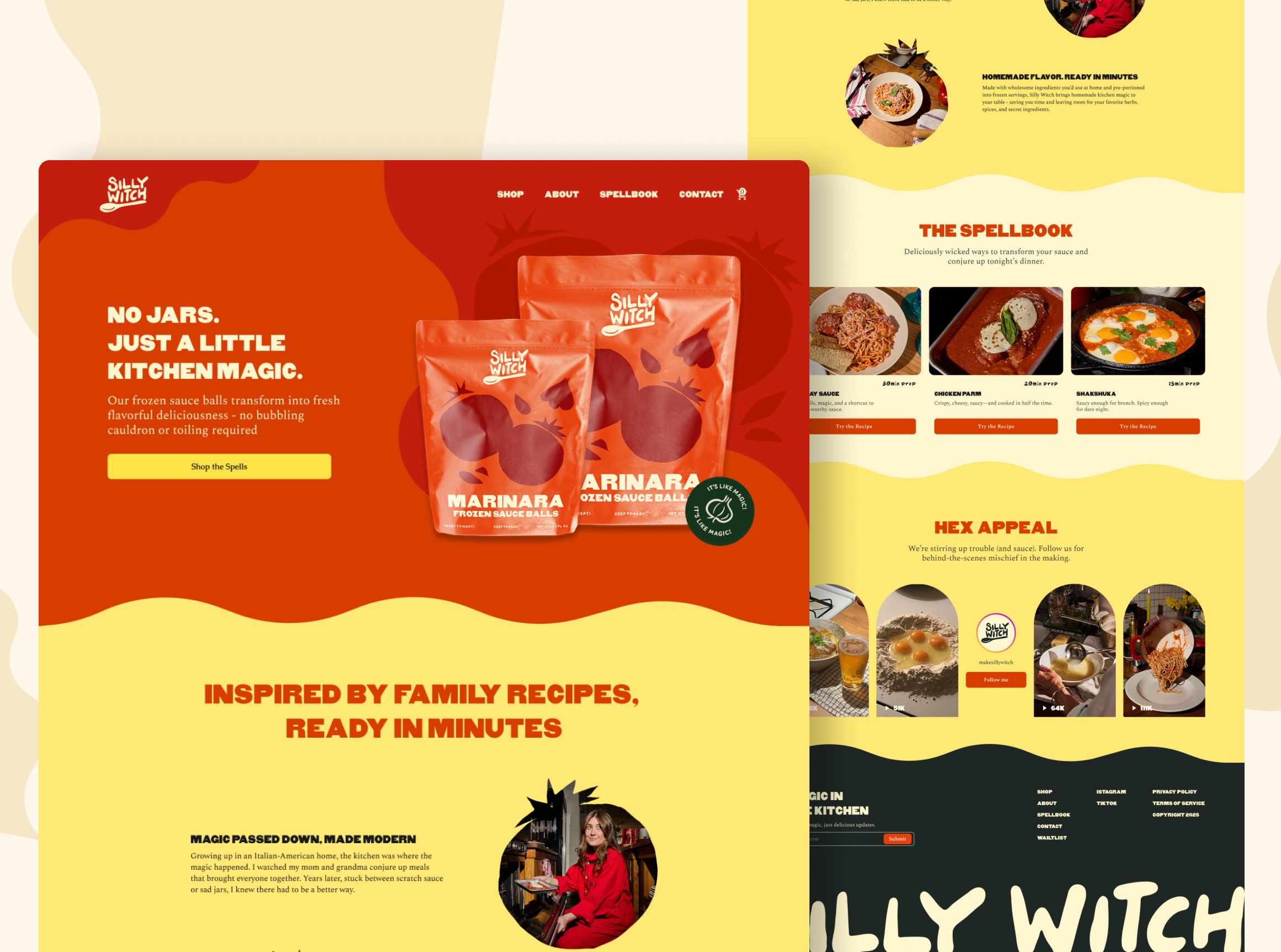 SillyWitch - Website Redesign - Customer Funnel - Homepage customer journey e commerce homepage mobile website social media ui website