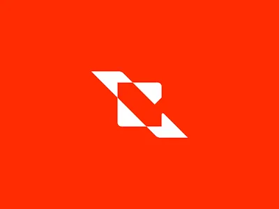 Monogram B Symbol alphabet bold clean clever dynamic geometric icon letter b logo minimal modern monogram negative space red shape square strong symbol type white