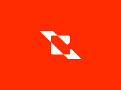 Monogram B Symbol alphabet bold clean clever dynamic geometric icon letter b logo minimal modern monogram negative space red shape square strong symbol type white