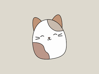 Fluffy cat design graphic design illustration ui