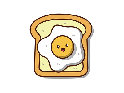 Toast boiled egg design graphic design illustration ui ux