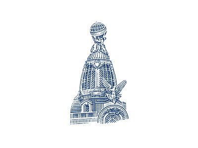 The Singer House in St. Petersburg for pattern design engraving etching illustration label pen and ink petersburg vector engraving woodcut