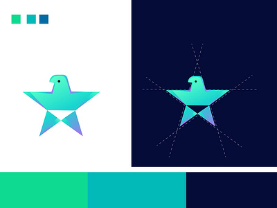 Star Eagle Logo design eagle graphic design logo logo design star eagle logo