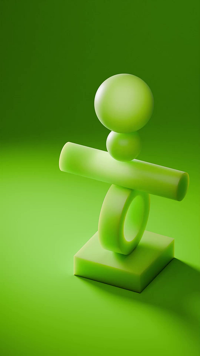 Green Geometry Loop 3d 3d motion