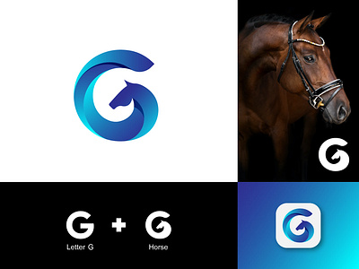 Horse and G letter logo, logo designer, brand Identity brand identity g design g letter logo g logo g logo design graphic design horse design horse logo horse logo design logo