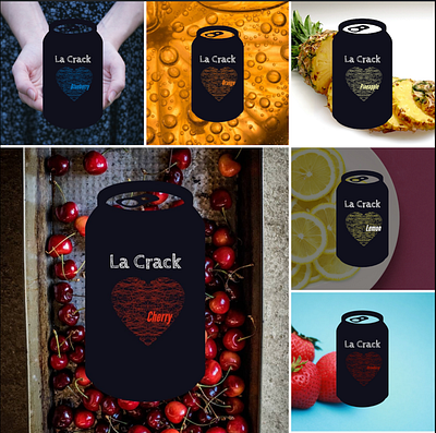 "La Crack" Sparkling Flavors ad barnding graphic design illustration marketing product design products soda