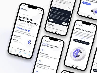 Clearpool: Mobile bitcoin btc clear clearpool eth ethereum polygon ui uiux usdc usdt