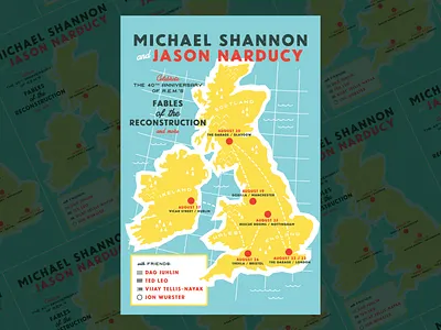 Tour poster design design flatstock gig poster graphic design illustration poster design rem screen print typography vector