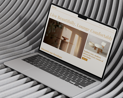 Recozy – Minimalist Furniture Landing Page app design ecommercedesign illustration landing page landingpagedesign minimaldesign mobile app productdesign ui uidesign webdesign