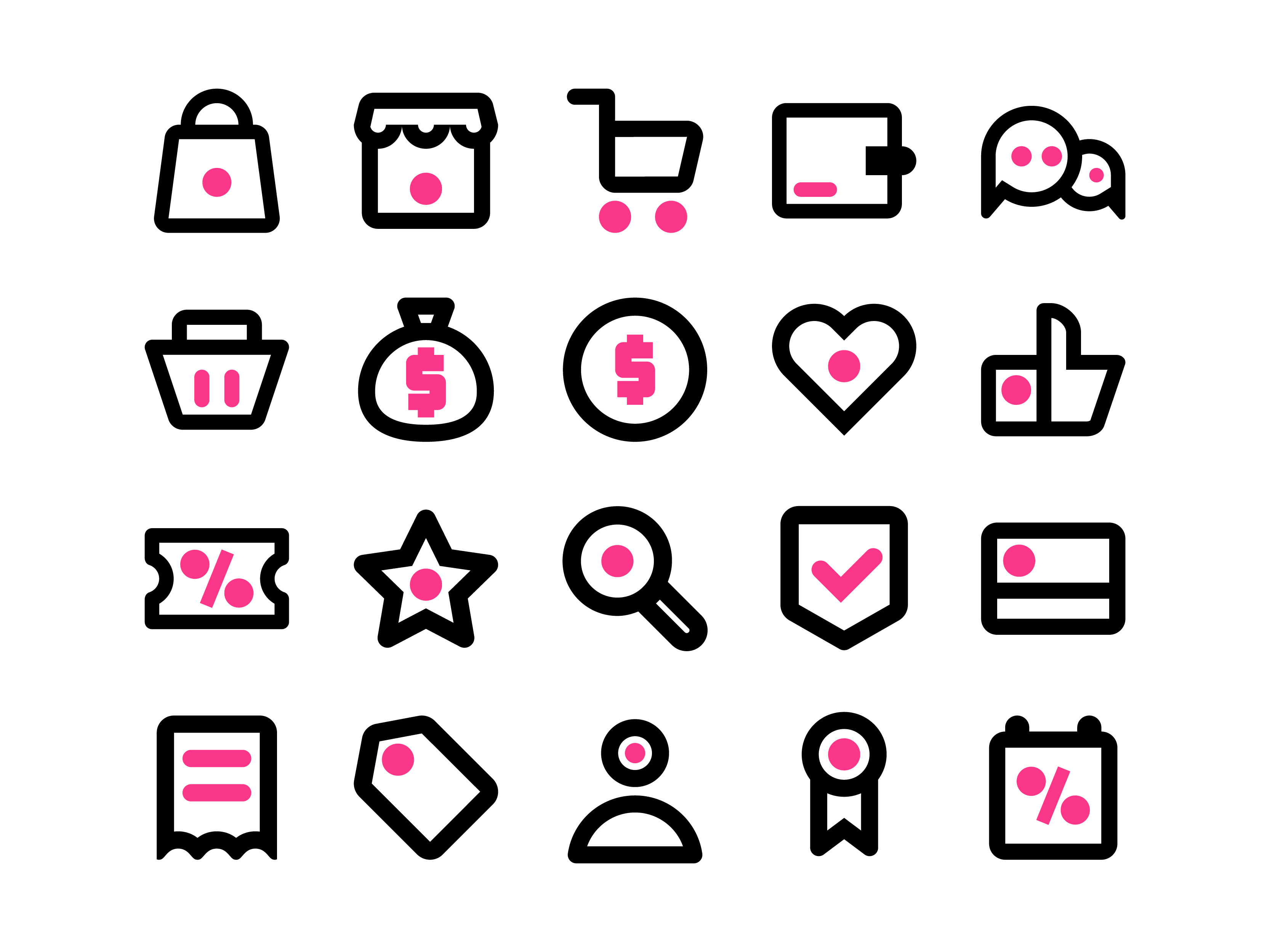 E-commerce Duotone Outline Icons commerce currency ecomerce icon marketplace ui