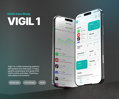 Vigil(Protect your child) UI/UX Case Study case study geo fencing interaction location mobile app monitoring product design protect child ui user flow ux ux process web application website design