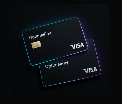 OptimalPay Branding Cards - Fintech banking branding credit card design finance fintech fintech app fintech design interface mobileapp product design ui ui design uiux ux visa card