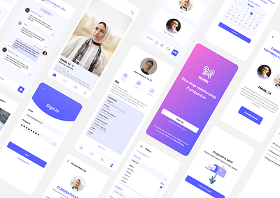 Hublr Muslim dating App app design branding dating mobile app ui