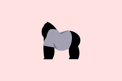 Mighty Gorilla branding design flat graphic design illustration logo logo design minimal vector