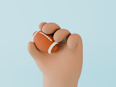 3D Hand & Football 3d 3dblender 3dmodel 3drender blender3d character creative graphic design illustration modeling rendering ui uitrend webdesign