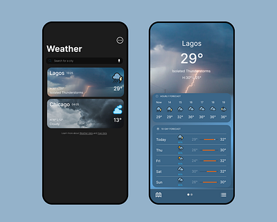 Daily UI #037 - Weather Design daily 100 challenge daily ui mobile design ui ui design weather app weather design