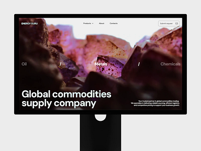 AI Landing page web design commodities showreel ✦ Energy Guru ai animation design interaction landing page motion graphics service site startup ui ux web design website