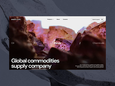 AI Landing page web design commodities home scroll ✦ Energy Guru ai animation design interaction landing page motion graphics service site startup ui ux web design website
