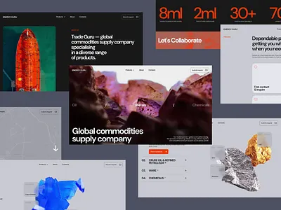 AI Landing page web design commodities overview ✦ Energy Guru ai animation design interaction landing page motion graphics service site startup ui ux web design website