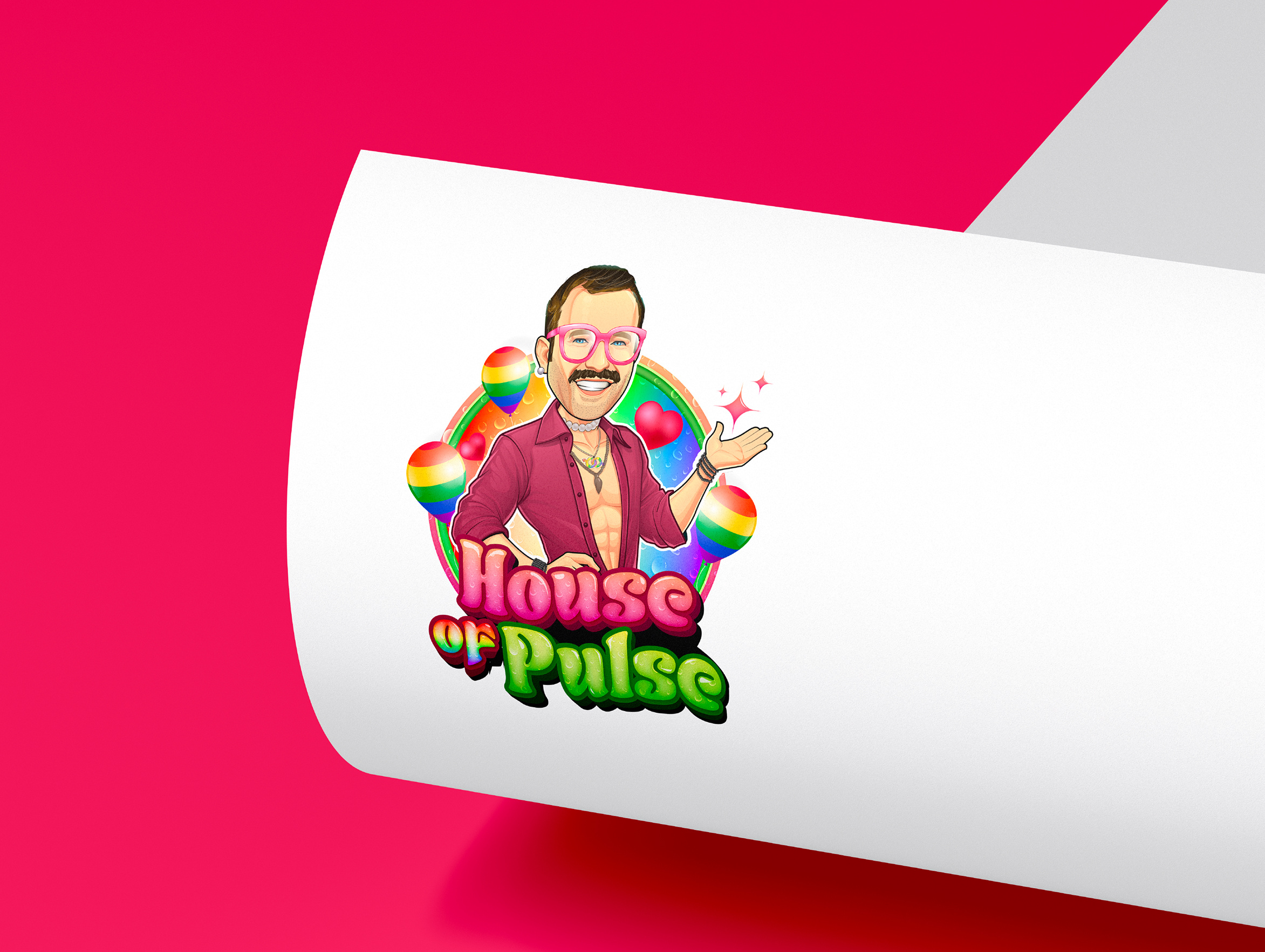 House of Pulse – Vibrant LGBTQ+ Brand Identity Design brand guidelines branding business logo caricature logo cartoon character logo cartoon mascot colorful brand identity design graphic design illuminated sign design lgbtq branding logo packaging design pride brand design print design t shirt design wearable brand identity