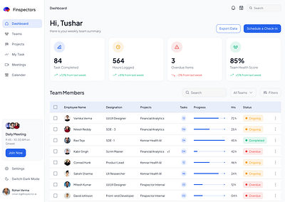 Team Manager Dashboard branding dashboard graphic design ui ux