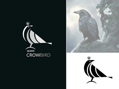 Queen Crow Logo design graphic design logo logo design queen crow logo for sell