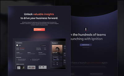 Ignition Product showcase design ui ux webdesign