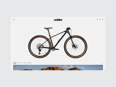 KTM - Bikes bike design desk interface site ui ux