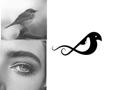 Bird and Women eye logo bird and women eye logo bird design bird logo design graphic design logo logo design