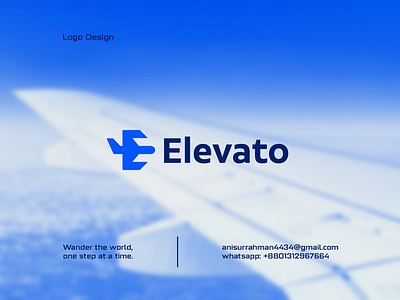 Elevato Travel Logo, Logo Design & Brand Identity elevato graphic design logo logo design logo design brand identity travel logo design