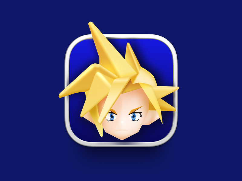 Final Fantasy VII Icon cloud final fantasy game icon illustration