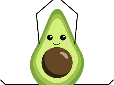 Avocado sticker branding cartoon digital illustration graphic design illustration logo