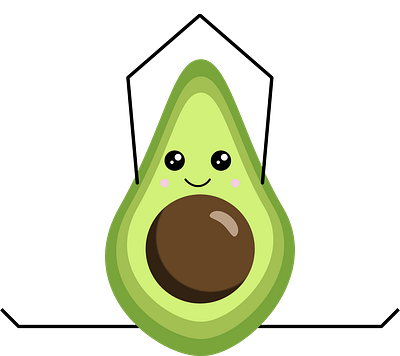 Avocado sticker branding cartoon digital illustration graphic design illustration logo