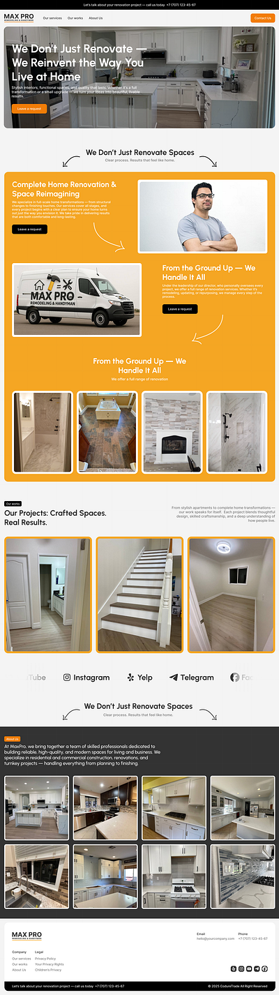 MAXPRO — Exterior & Interior Home Renovation landing page