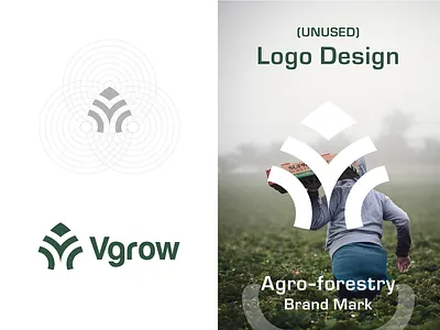 Agroforestry Nature Farming Logo V Letter Mark design graphic design logo logo design v letter v letter logo v logo