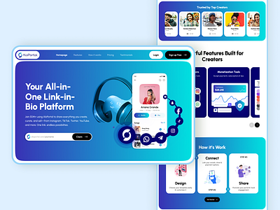 AloPortal Landing Page Design all in one platform clean design figma landing page figma website design landing page design link in bio link in bio website minimal modern ui ui design uiuxdesign ux ux design uxui design website design website uiux design