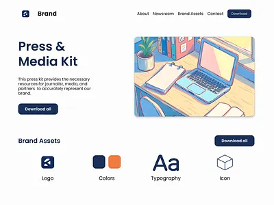 Day 51 – Press Page | Press & Media Kit Landing Page daily daily ui dailyui design ui uichallenge