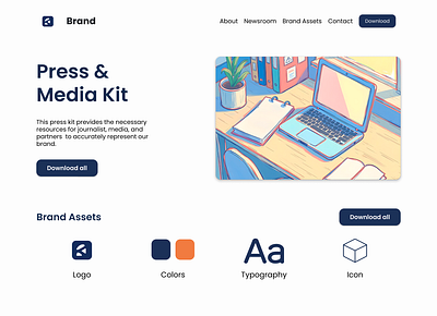 Day 51 – Press Page | Press & Media Kit Landing Page daily daily ui dailyui design ui uichallenge