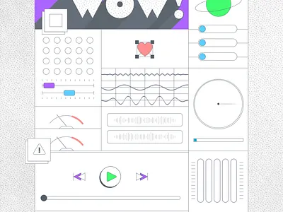 Audio animation geometric graphic design minimal motion graphics shapes vector