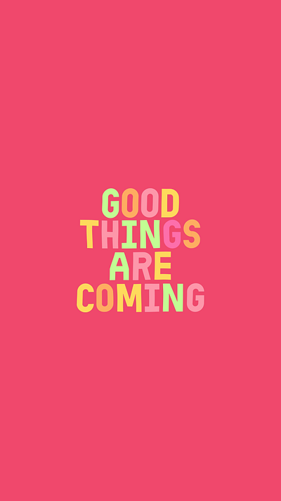 Good Things animation font graphic design kinetic letters minimal motion graphics shapes