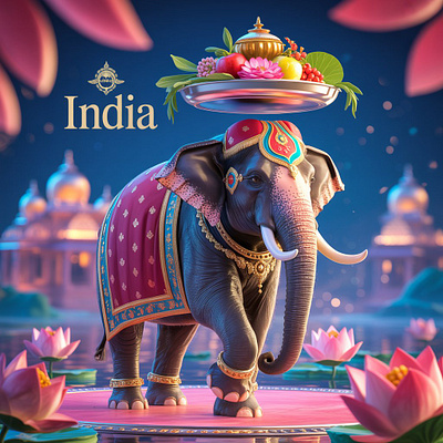 AI-generated elephant design ai design digital painting graphic design illustration photoshop print design