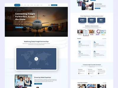Logistics Service website Custom UI Design agency branding business corporate design inspiration landingpagedesign landingpageinspiration service typography ui webdesign websitedesign