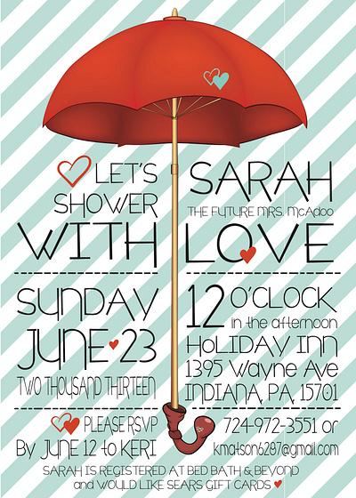 Baby Shower - Shower With Love baby shower invite