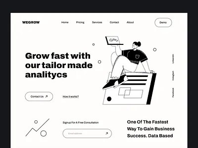 Black and white website black and white bold typography doodle style grayscale website illustrative website monochrome monochrome website